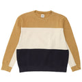 Zara Mens Sweatshirt Jumper Large Beige Colourblock Cotton