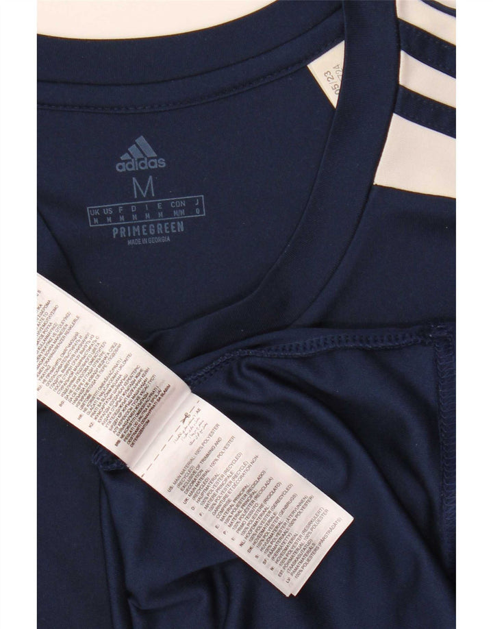 Adidas Mens Aeroready T-Shirt Top Medium Navy Blue Polyester