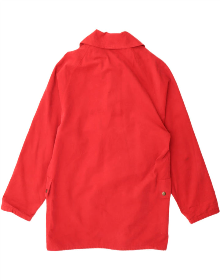 BEVERLY HILLS Womens Overcoat UK 10 Small Red Viscose
