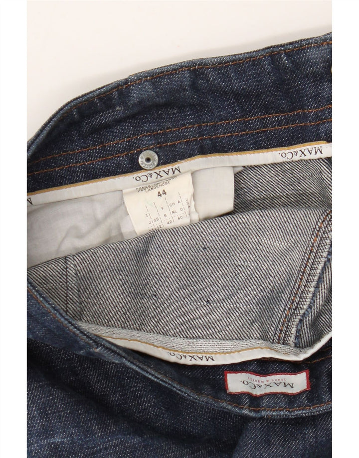 Max & Co. Womens Straight Jeans UK 12 Medium W30 L28 Blue Cotton