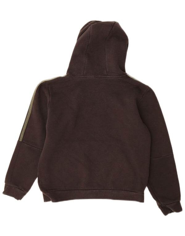 Adidas Boys Hoodie Jumper 11-12 Years Black Cotton