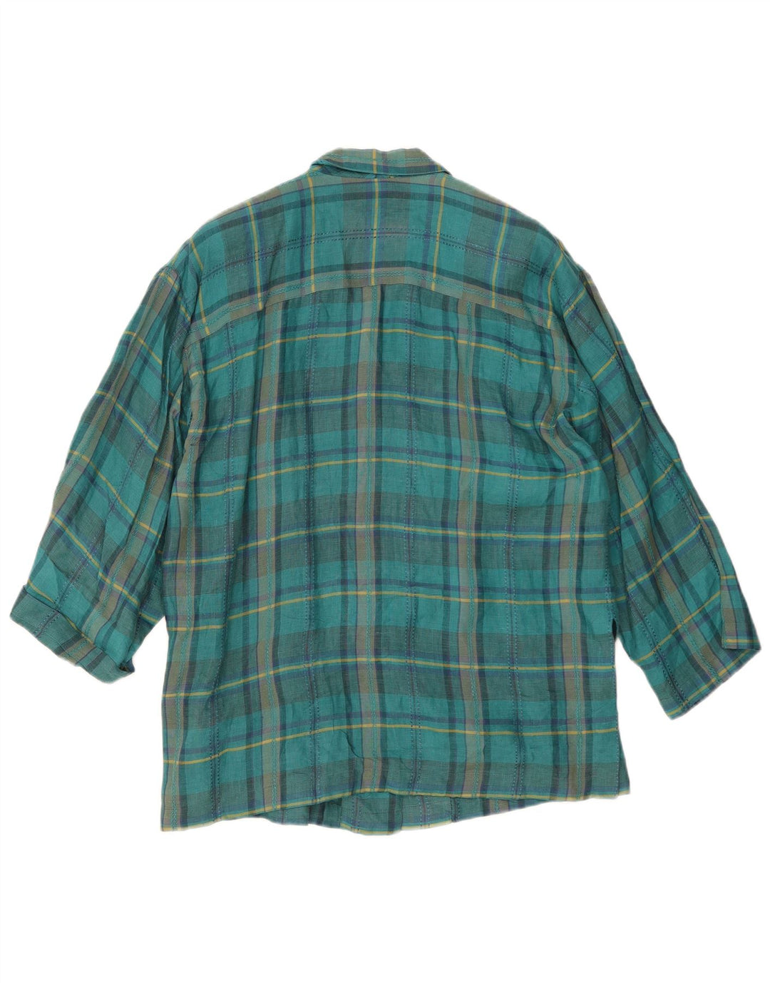 Vintage Womens 3 Button Blazer Jacket EU 44 XL Blue Check