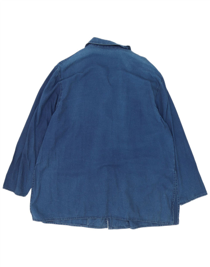 Marks & Spencer Womens Denim Jacket UK 14 Medium Blue Cotton