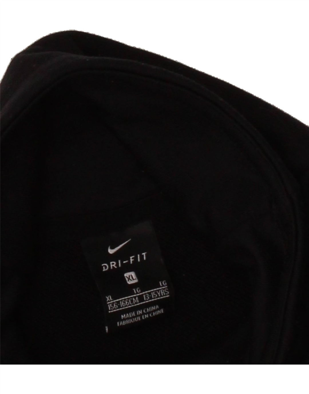 NIKE Boys Dri Fit Graphic Sweatshirt Jumper 13-14 Years XL Black Polyester Vintage Nike and Second-Hand Nike from Messina Hembry 