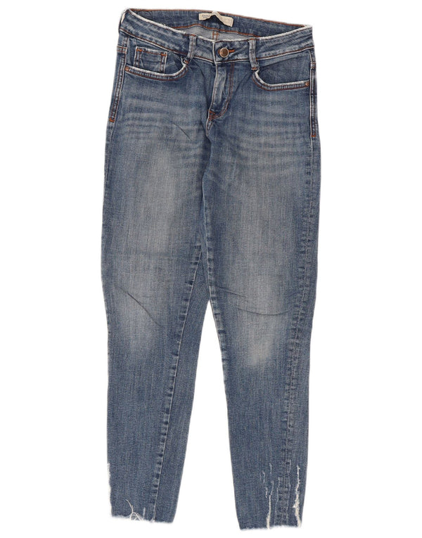 Zara Womens Distressed Skinny Jeans EU 36 XS W26 L26 Blue Cotton