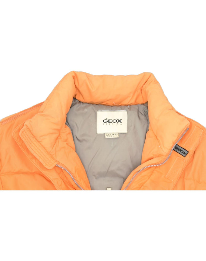 GEOX Mens Padded Jacket UK 38 Medium Orange Nylon | Vintage | Thrift | Second-Hand | Used Clothing | Messina Hembry 