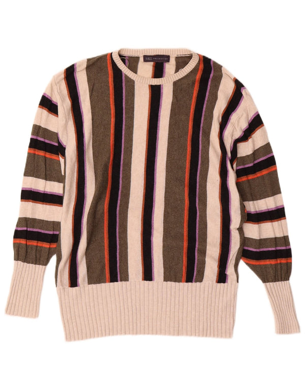 Marks & Spencer Womens Crew Neck Jumper Sweater UK 14 Medium Multicoloured
