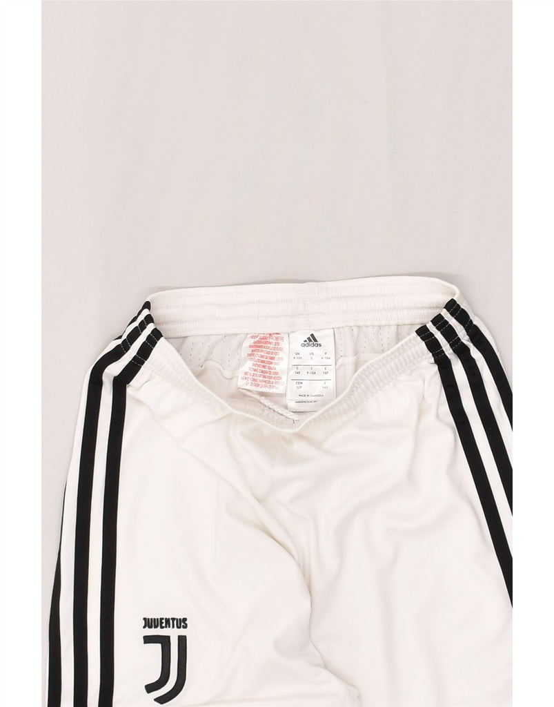 ADIDAS Boys Sport Shorts 9-10 Years White Polyester | Vintage Adidas | Thrift | Second-Hand Adidas | Used Clothing | Messina Hembry 