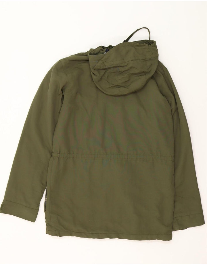 FRED PERRY Mens Hooded Parka Jacket UK 34 XS Khaki