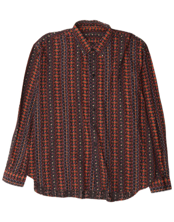Vintage Mens Shirt XL Multicoloured Geometric