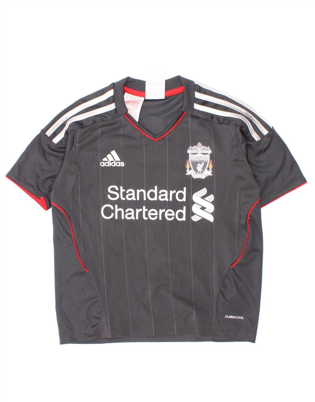 Adidas Boys Liverpool Graphic T-Shirt Top 5-6 Years Grey Polyester