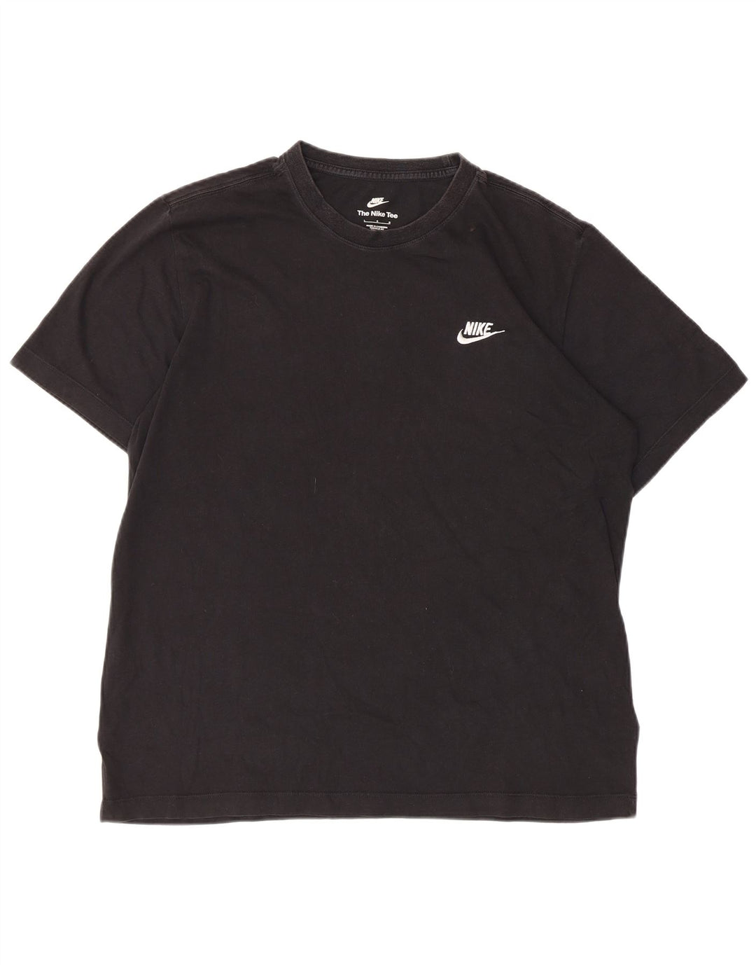 NIKE Mens T-Shirt Top Large Black Cotton