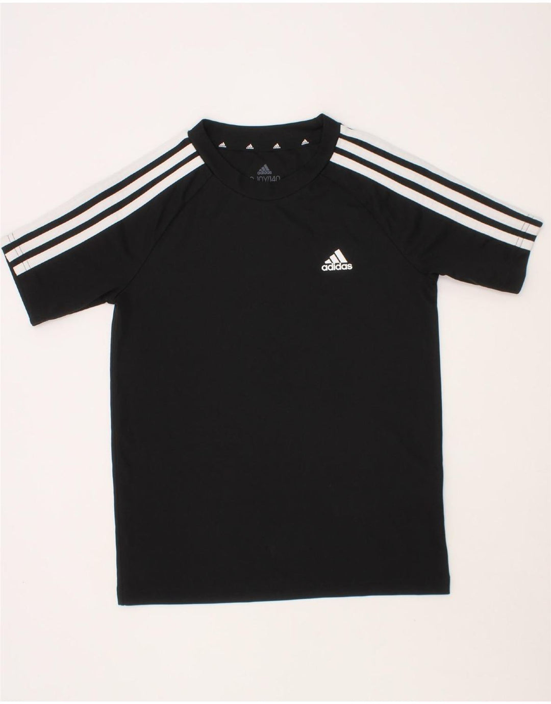 ADIDAS Boys Aeroready T-Shirt Top 9-10 Years Black Polyester Vintage Adidas and Second-Hand Adidas from Messina Hembry 