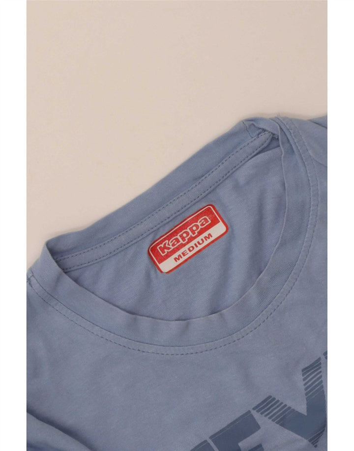 Kappa Womens Graphic T-Shirt Top UK 14 Medium Blue
