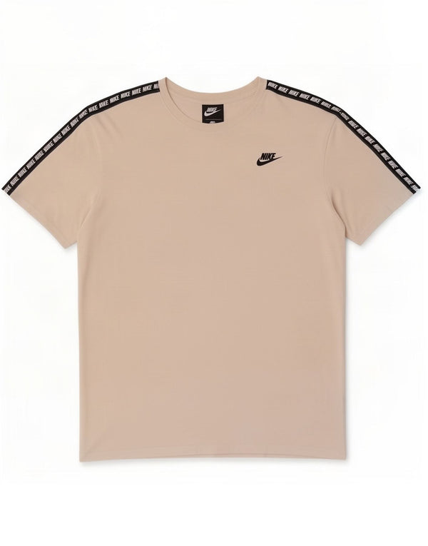 Nike Mens Graphic T-Shirt Top Large Off White Colourblock Cotton