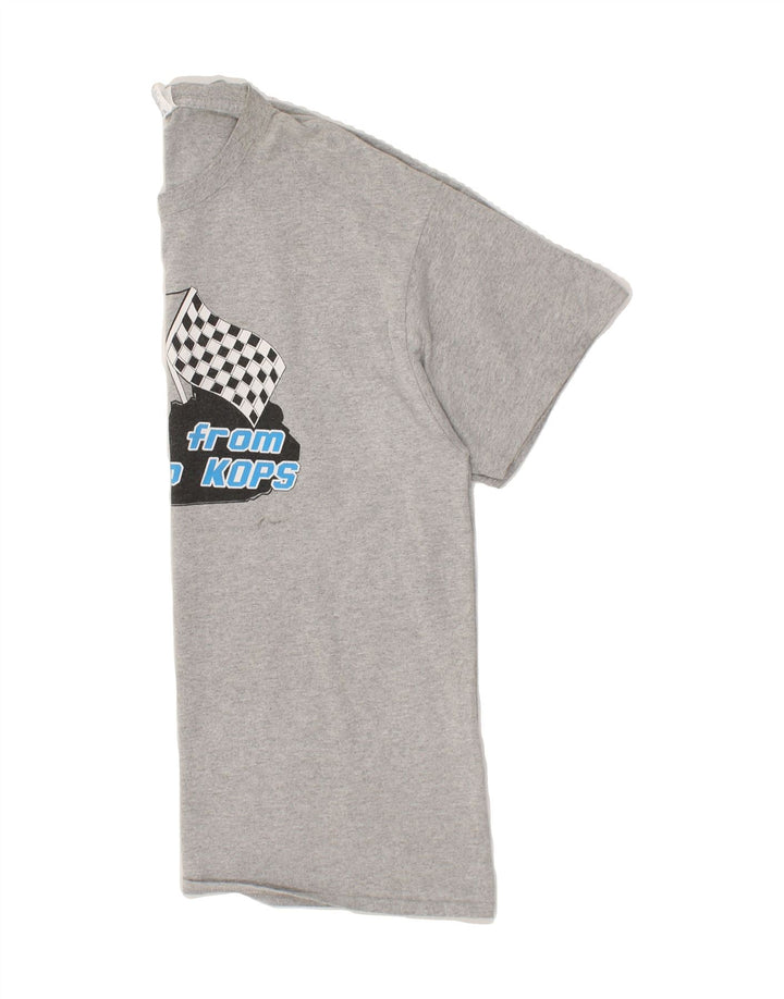 VINTAGE Mens Graphic T-Shirt Top Medium Grey Cotton Vintage Vintage and Second-Hand Vintage from Messina Hembry 