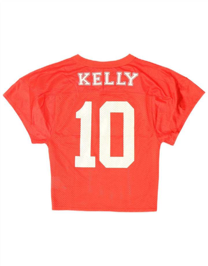 NIKE Womens Crop Graphic T-Shirt Top UK 8 Small Red Polyester