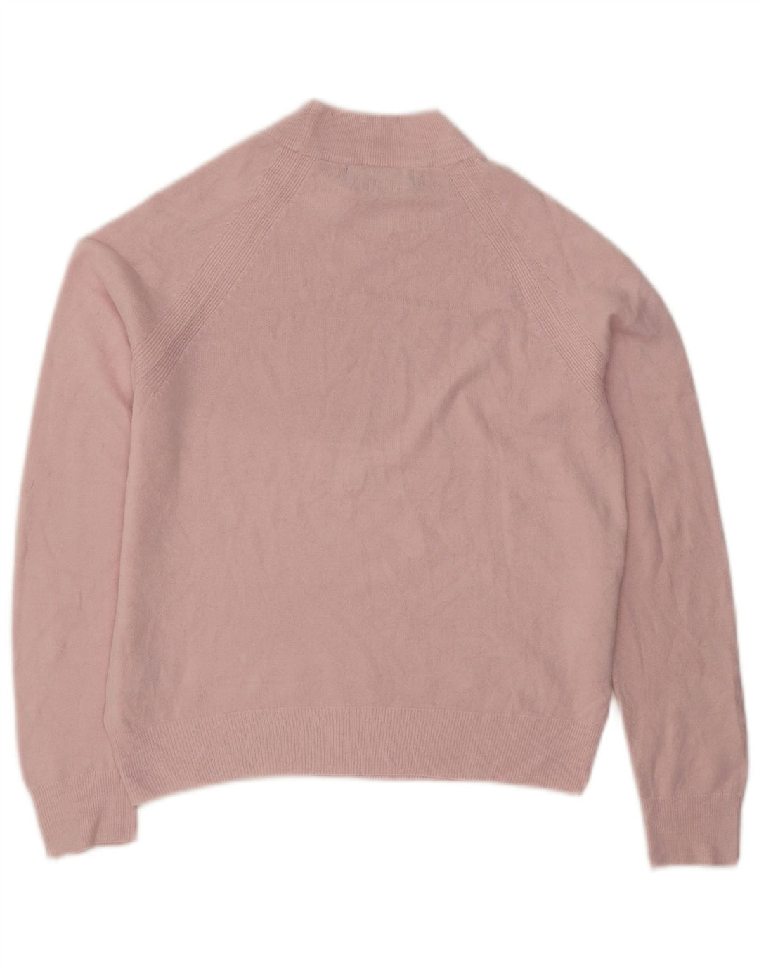 Marks & Spencer Womens Crop Turtle Neck Jumper Sweater UK 8 Small Pink