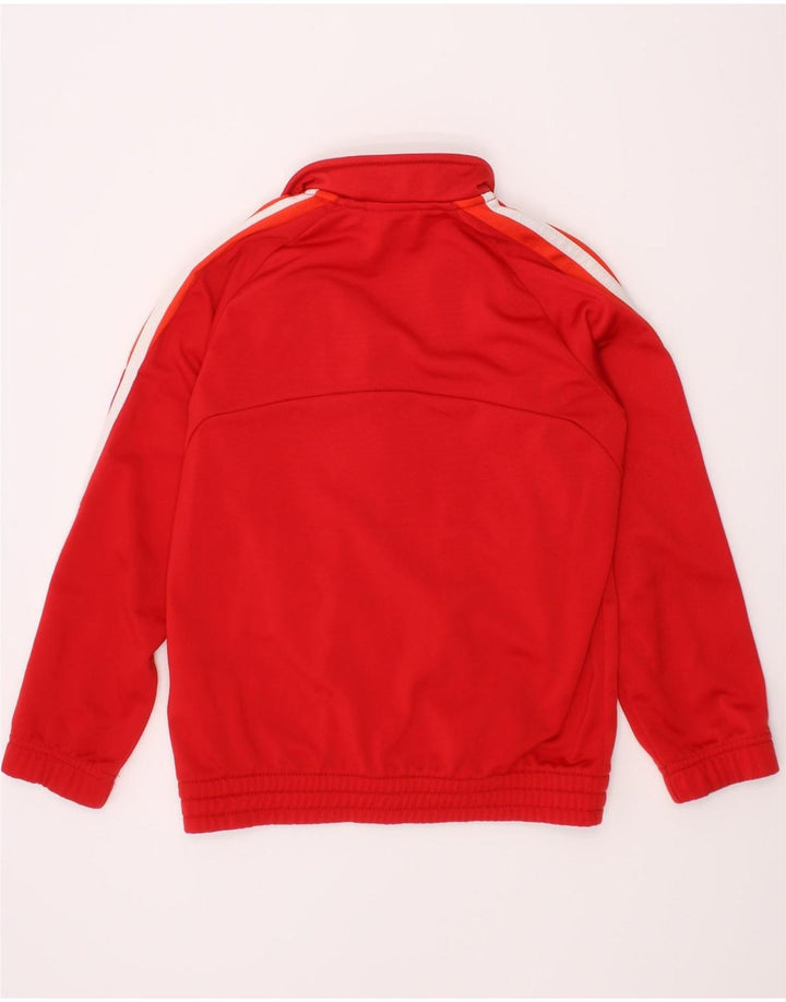 ADIDAS Girls Tracksuit Top Jacket 5-6 Years Red Polyester