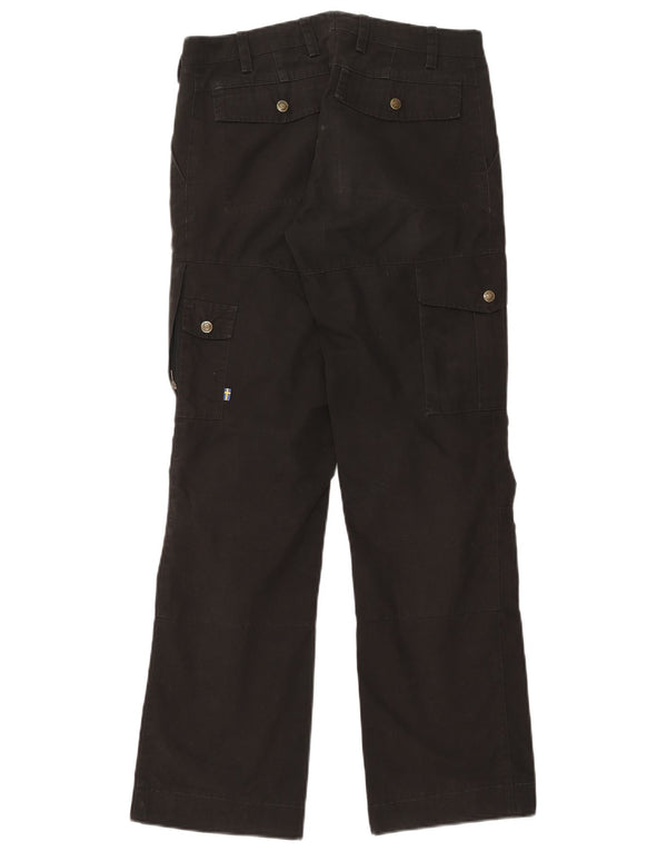Fjall Raven Womens Straight Cargo Trousers EU 36 Small W30 L31 Black