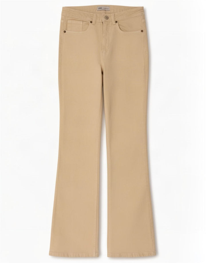 Zara Womens Bootcut Jeans EU 40 Medium W30 L30 Beige