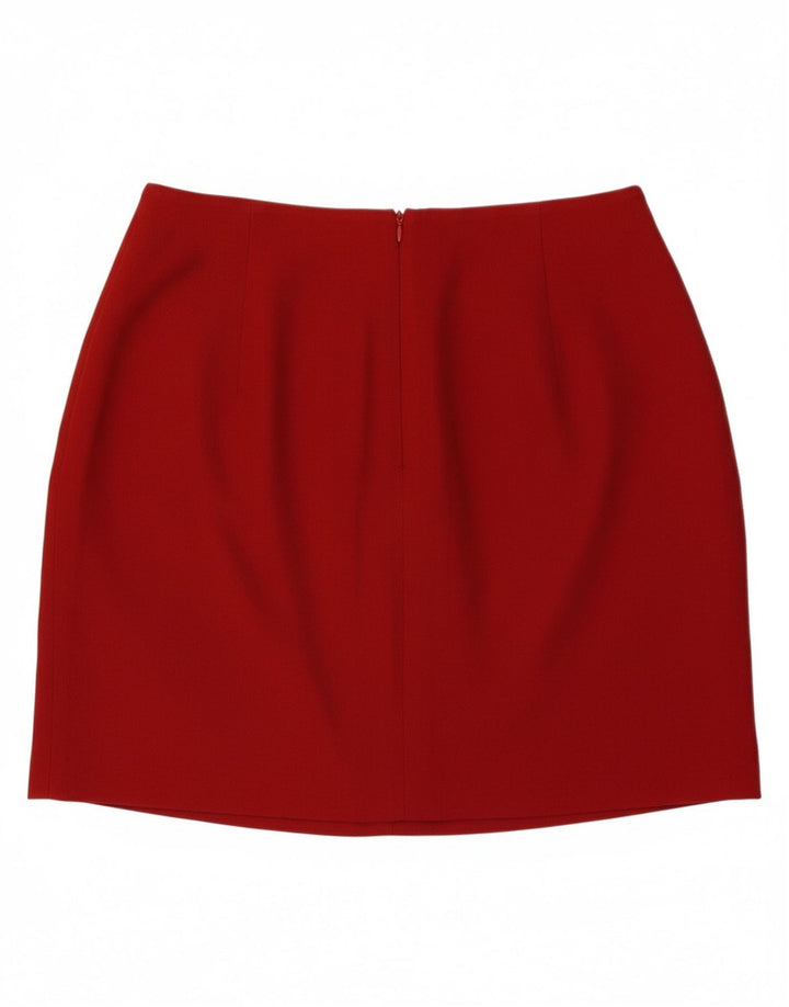 Aspesi Womens High Waist Mini Skirt IT 42 Medium W25  Red