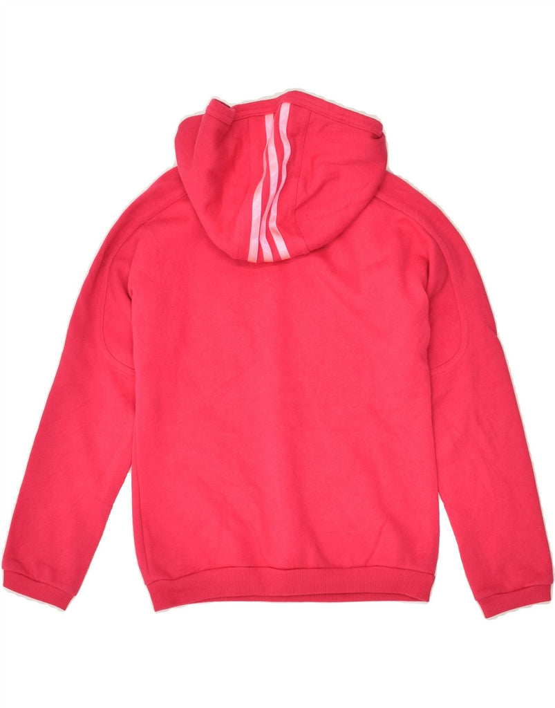 ADIDAS Girls Graphic Hoodie Jumper 7-8 Years Pink Cotton | Vintage Adidas | Thrift | Second-Hand Adidas | Used Clothing | Messina Hembry 