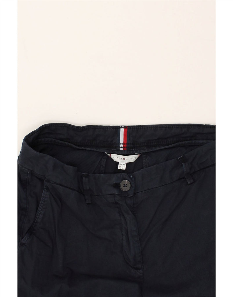 TOMMY HILFIGER Womens Slim Chino Trousers UK 10 Small W28 L29 Navy Blue | Vintage Tommy Hilfiger | Thrift | Second-Hand Tommy Hilfiger | Used Clothing | Messina Hembry 