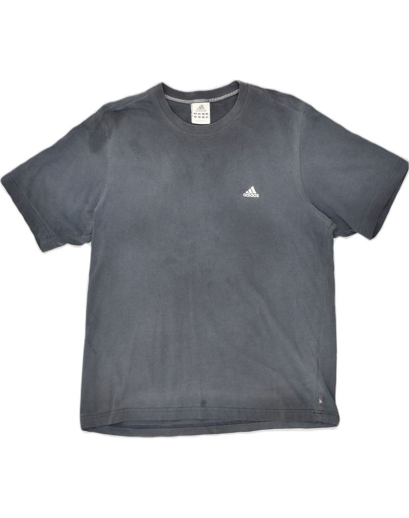 ADIDAS Mens T-Shirt Top XL Navy Blue Cotton | Vintage Adidas | Thrift | Second-Hand Adidas | Used Clothing | Messina Hembry 