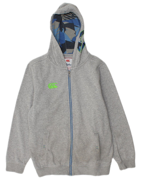 Canterbury Boys Uglies Zip Hoodie Sweater 13-14 Years Grey Flecked