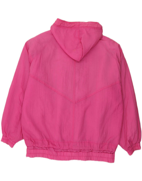 Vintage Womens Hooded Oversized Padded Jacket UK 24 4XL Pink Polyamide