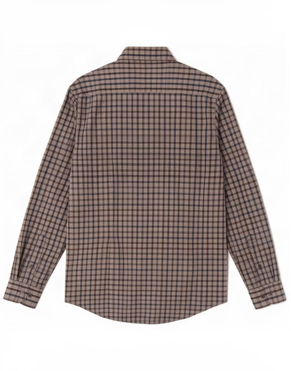 Dack's Mens Slim Fit Shirt 2XL Grey Check Cotton