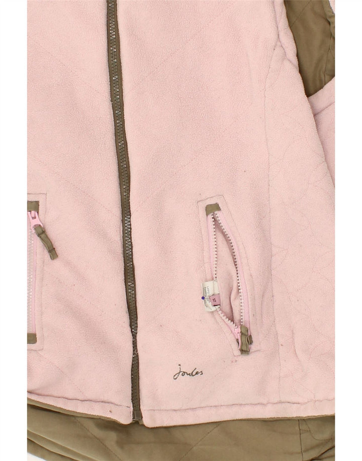 JOULES Girls Reversible Gilet 11-12 Years Brown Polyester Vintage Joules and Second-Hand Joules from Messina Hembry 