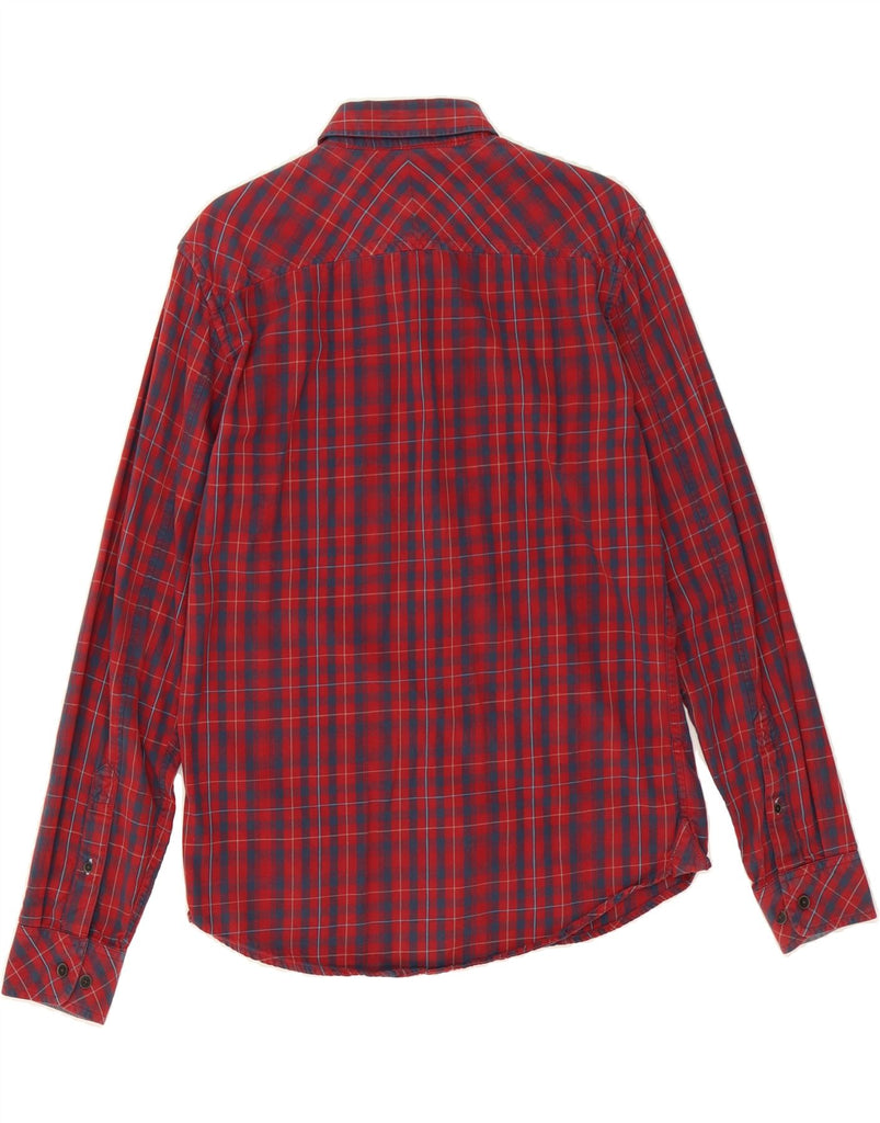 TIMBERLAND Mens Slim Fit Shirt Small Red Check Vintage Timberland and Second-Hand Timberland from Messina Hembry 