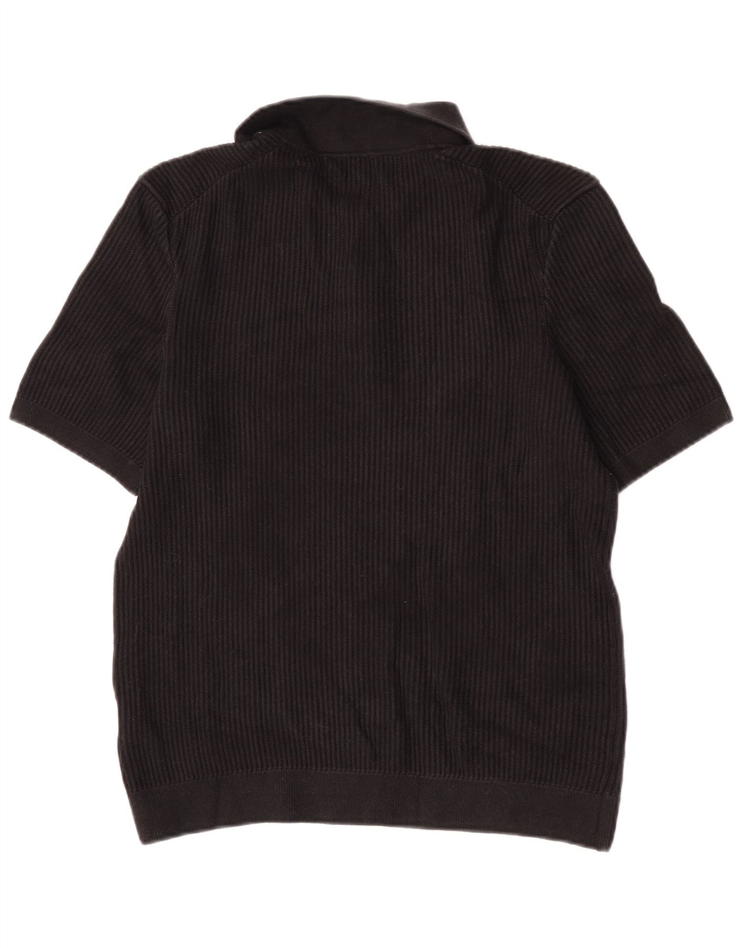 Cos Mens Regular Polo Shirt Small Black Cotton