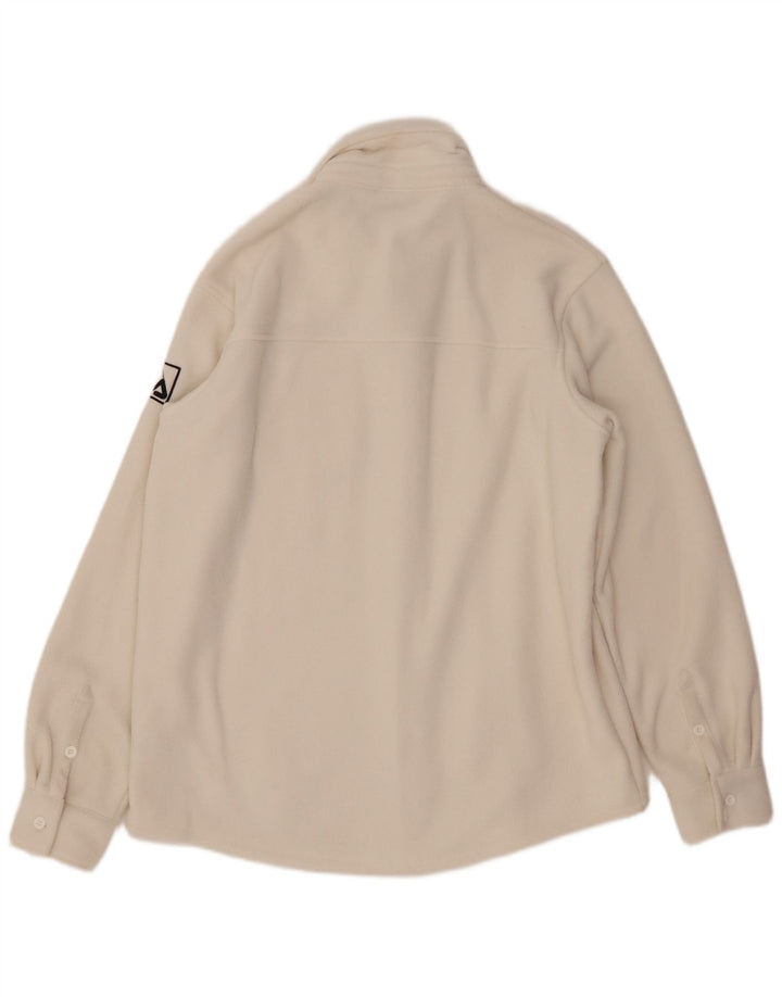 FILA Mens Graphic Fleece Shirt Medium White Polyester