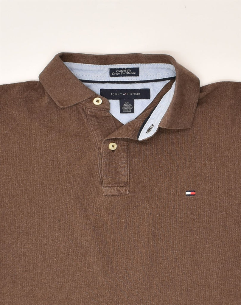 TOMMY HILFIGER Mens Custom Fit Polo Shirt Small Brown Cotton | Vintage Tommy Hilfiger | Thrift | Second-Hand Tommy Hilfiger | Used Clothing | Messina Hembry 