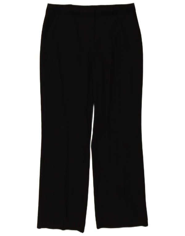 Marks & Spencer Womens Straight Suit Trousers UK 14 Large W32 L30 Black