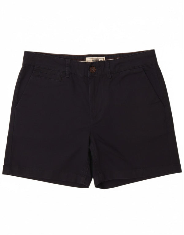 FAT FACE Womens Chino Shorts UK 8 Small W30  Navy Blue Cotton