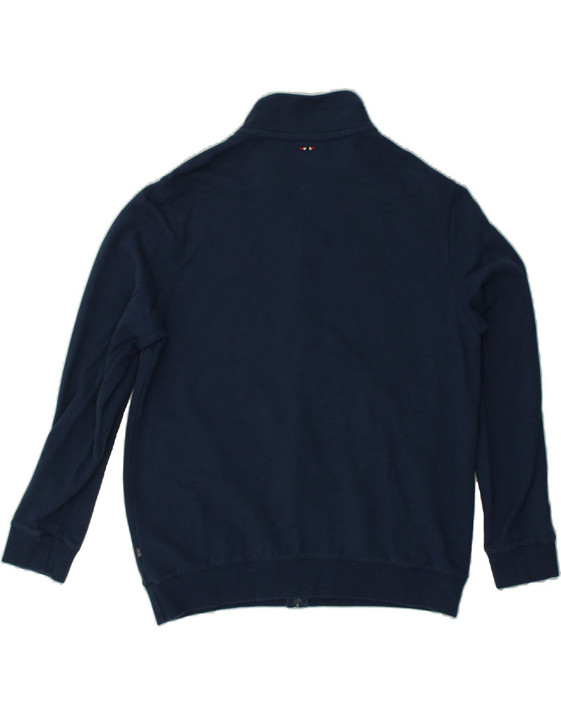 NAPAPIJRI Mens Tracksuit Top Jacket 2XL Navy Blue Cotton | Vintage Napapijri | Thrift | Second-Hand Napapijri | Used Clothing | Messina Hembry 