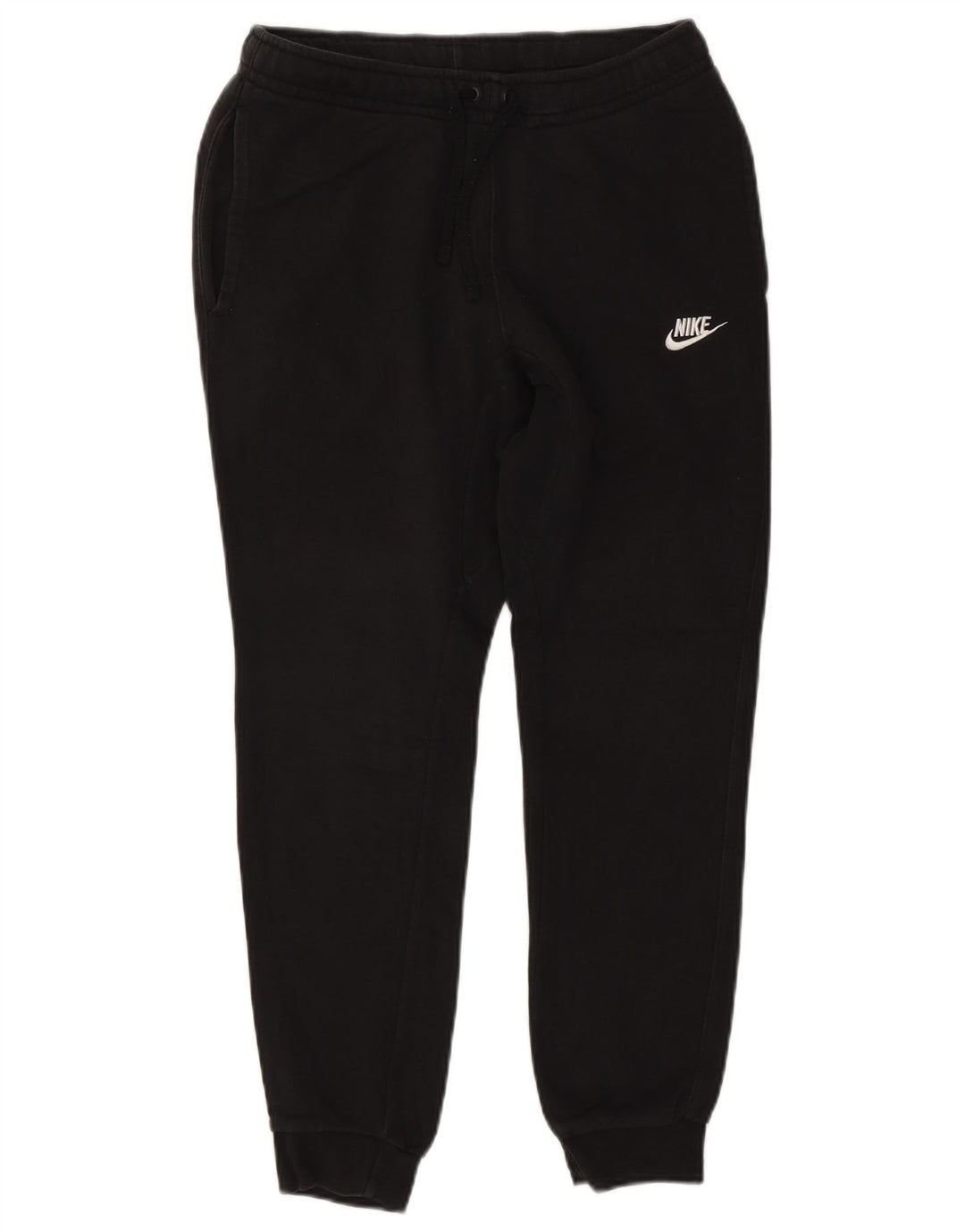 NIKE Mens Tracksuit Trousers Joggers Small  Black Cotton