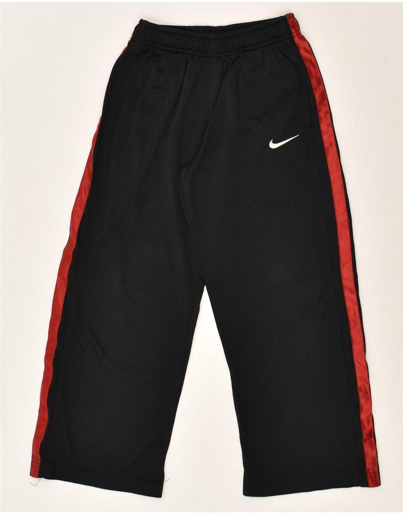 NIKE Boys Tracksuit Trousers 6-7 Years Small Black Polyester | Vintage Nike | Thrift | Second-Hand Nike | Used Clothing | Messina Hembry 