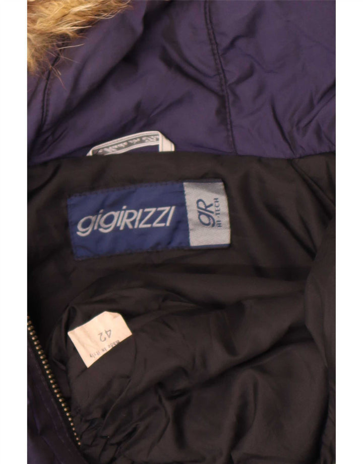 Gigi Rizzi Womens Windbreaker Jacket IT 42 Medium Navy Blue Colourblock