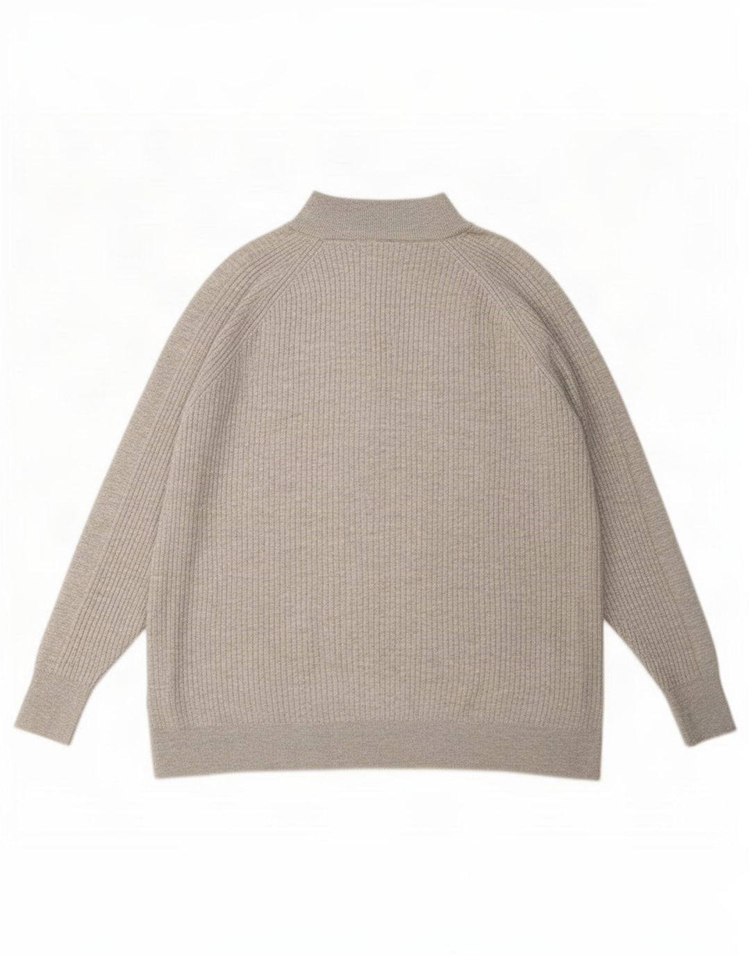 Marks & Spencer Womens Oversized Zip Neck Jumper Sweater UK 18 XL Grey