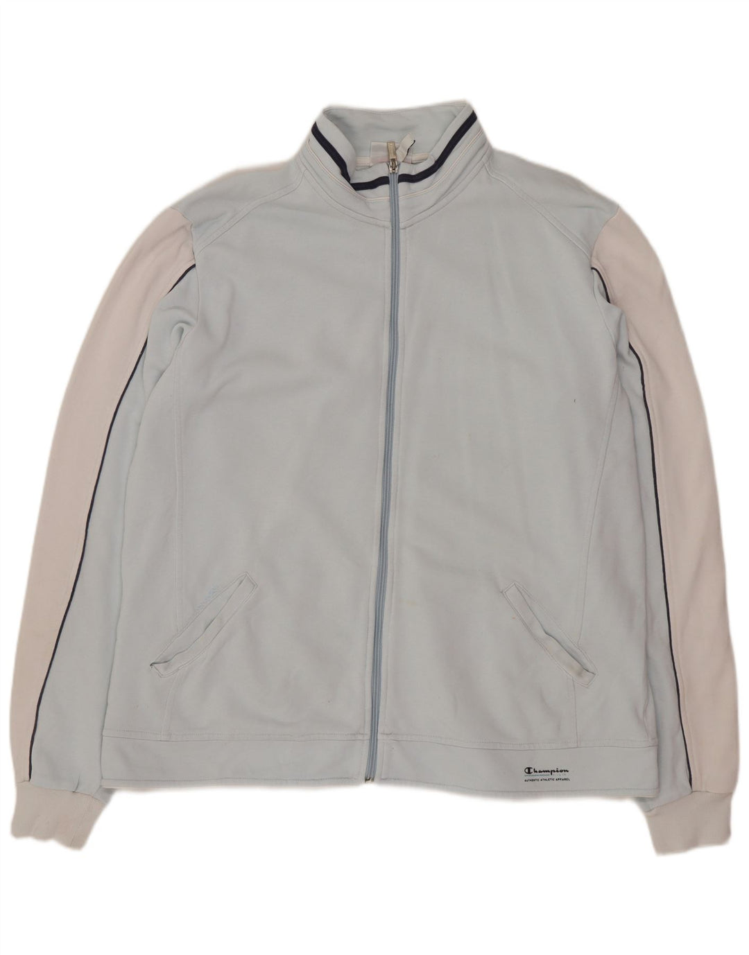 Champion Womens Tracksuit Top Jacket UK 20 2XL Blue Colourblock