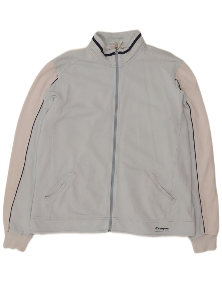 Champion Womens Tracksuit Top Jacket UK 20 2XL Blue Colourblock