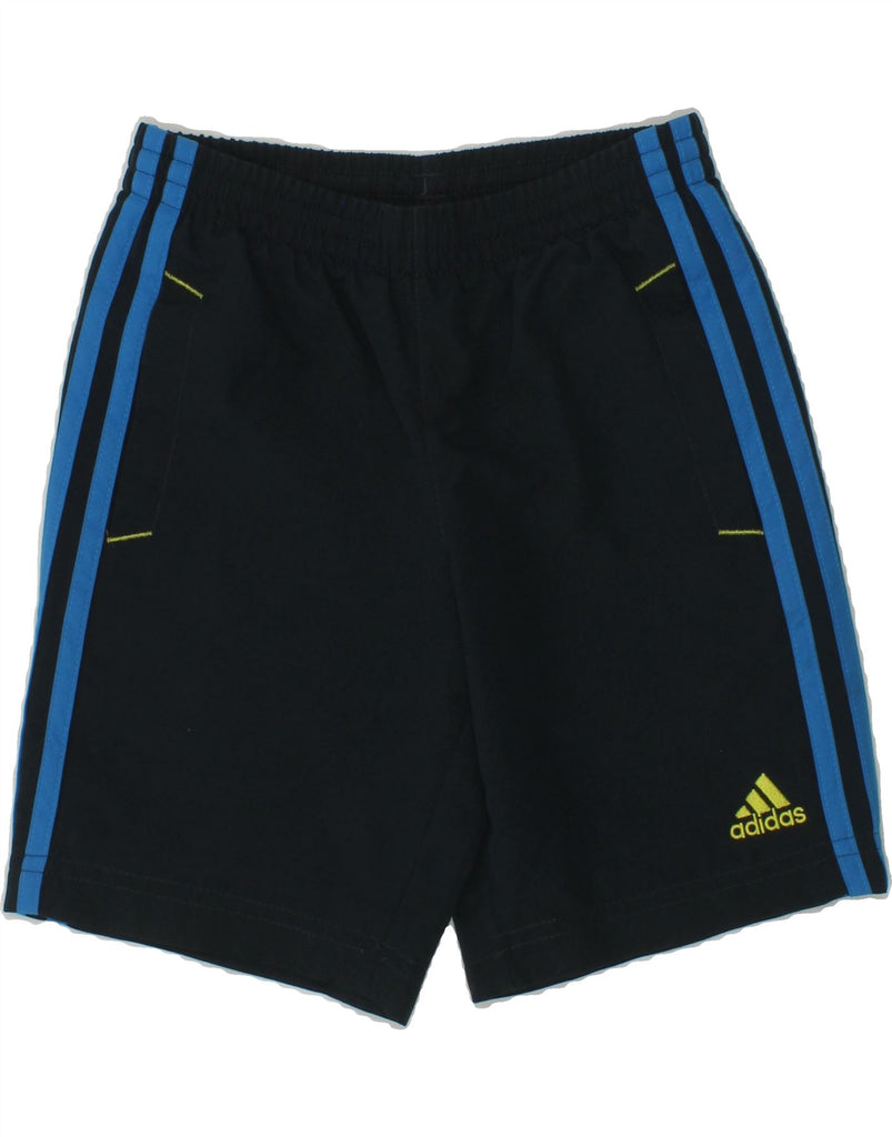 ADIDAS Boys Sport Shorts 3-4 Years Navy Blue Colourblock | Vintage Adidas | Thrift | Second-Hand Adidas | Used Clothing | Messina Hembry 