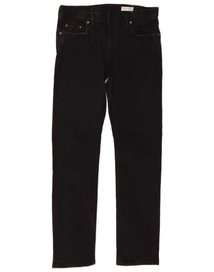 ALL SAINTS Mens REED Slim Jeans W30 L31 Black Cotton
