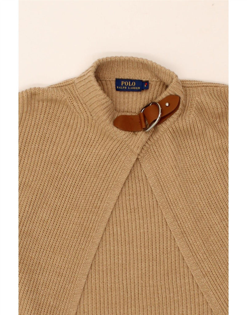 POLO RALPH LAUREN Womens 3/4 Sleeve Cardigan Sweater UK 10 Small Brown Vintage Polo Ralph Lauren and Second-Hand Polo Ralph Lauren from Messina Hembry 