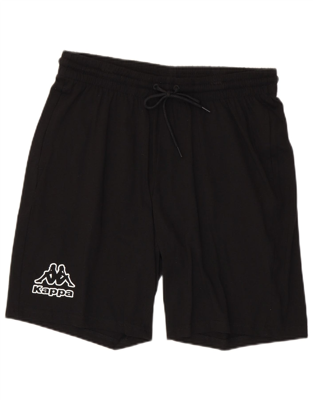 KAPPA Mens Graphic Sport Shorts Large  Black Cotton